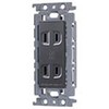Panasonic WTF15024HK Embedded Double Outlet with Insulated Frame, Gray