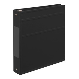 Carstens 1.5- Inch Heavy Duty 3-Ring Binder - Side Opening (Black)