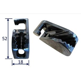 Clamcleat CL223 - Loop Cleat for Tightening Ropes - for Rope Size up to 6mm - Pack of 2