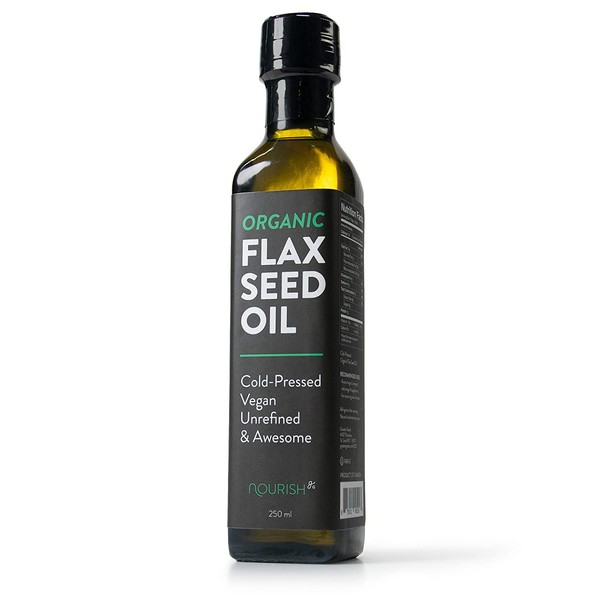 GreaterGoods Organic Flax Seed Oil 250ML, Cold-Pressed, Vegan, Unrefined, Multiple Use Capabilities (Flax Seed Bottle)