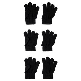NAME IT Unisex Gloves, Black/Pack:3 Pack With All Black