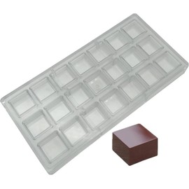 Square Chocolate Making Mould Polycarbonate Chocolate DIY Mold 21 Cavities Candy Ice Cube Molds