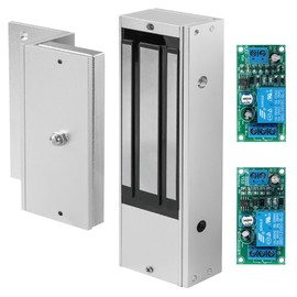 Haupowfo Universal Waterproof Heavy Duty 1200lbs Holding Force 12VDC 24VDC Magnetic Door Lock Gate Lock with ZL Bracket & Controller for Gate Opener, Gate Entry and Door Access Control Security System