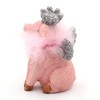 Dekohelden24 Ceramic Decorative Pigs with Crown and Glitter Set of