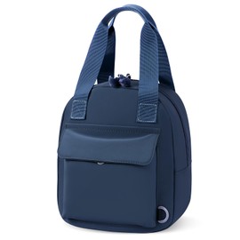 HowFly Lunch Box for Women Men Insulated Lunch Bag Cute Resuable Leakproof Lunch Box Portable Thermal Meal Cooler Bags for Work Picnic Travel Office Navy Blue