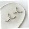 BESPORTBLE 1 Pair Curved Drop Earrings for Women Cross Linear