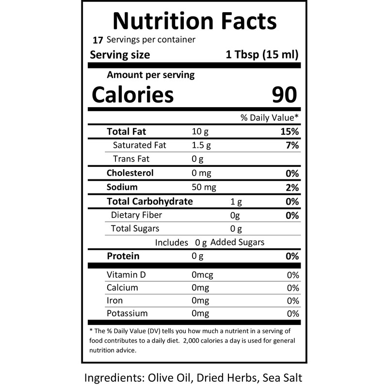 Sutter Buttes Bread Dipping Oil Sauce - 8.5 Ounce Bottle