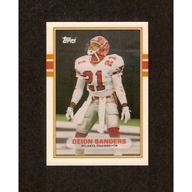 Topps Deion Sanders 1989 Traded Football Rookie Card (Atlanta Falcons)