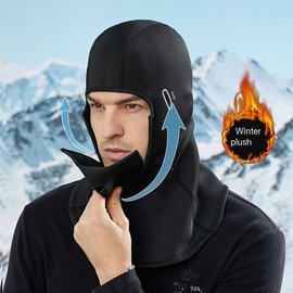 Shamofeng Winter Balaclava SKi Mask for Men Women Warm Magnetic Face Mask Thermal Face Cover for Cold Weather Motorcycle Snowboard Cycling Windproof Face Mask - Color: Balaclava&Sunglasses(WR)