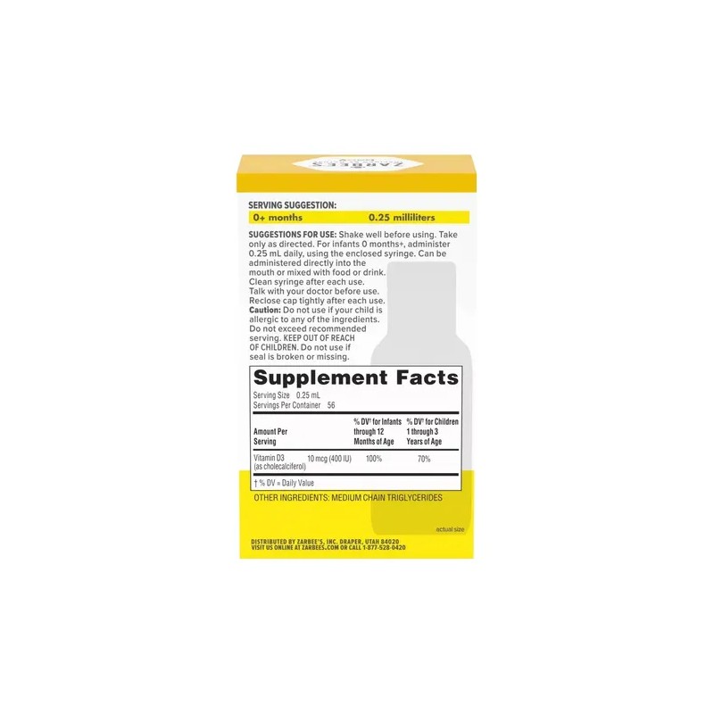 Zarbees Baby Vitamin D 0.47 Oz (14 Ml)