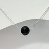 Large Round Black Onyx and Sterling Silver Necklace, Black Onyx
