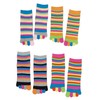 Zeroest Women's Soft Cotton Toe Socks - Colorful Rainbow Five