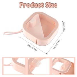 2 Pack Plastic Hair Tie Organizer Portable Travel Hairpin Holder Multi-Functional Cotton Swab Box Hangable for Women Storage Cotton Ball Floss Rubber Hair Supplies Small Items - (Pink+White)