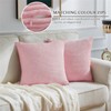 Topfinel Set of 2 Striped Corduroy Square Throw Pillow Case