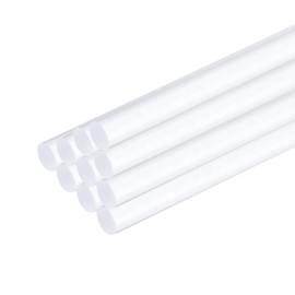 sourcing map 10pcs Acrylic Round Rods 5/32" x 12" Clear Acrylic Dowel Rods Sticks Plastic Sticks Strip for DIY Crafts Lighting Gardening Decorations - 4mm x 300mm