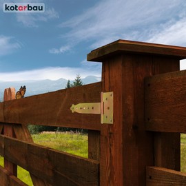 KOTARBAU Cross Hinges, 100-400 mm, Shutter Hinges, Gate Hinges, Door Hinges, Throw Hinges, Hardware, Garden Gate Hinges, Garden Gate Latch, Galvanised, Gold