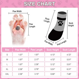 KOOLTAIL Anti Slip Dog Socks for Hot/Clod Pavement to Prevent Licking Paws for Hardwood Floors, Traction Rain Snow Dog Boots & Paw Protectors with Grip,Dog Shoes for Small Medium Large Senior Dogs L