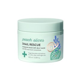 Peach Slices | Mascarilla Facial Con Tratamiento Intensivo De Rescate De Caracol | 95% De Mucina De Caracol | Para Manchas Oscuras Y Manchas | Mascarilla Refrescante Y Calmante | Piel Clar