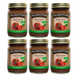 Dillman Farm No Sugar Added Apple Butter - All Natural, Gluten-Free, Non-GMO, Vegan, Kosher, Eco-Friendly, Preservative Free, Corn Syrup Free - Made in USA, 13oz (Pack of 6)