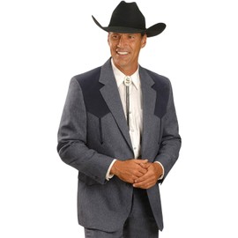 Circle S Men's Boise Western Suit Coat Big and Tall Black 54 REG