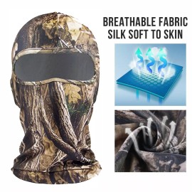Unbranded Tactical Balaclava Real Tree Camo Face Mask UV Protection Ski Sun Hood Cover Cap
