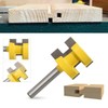 2 PCS 1/4" Shank Tongue and Groove Router Bit Set