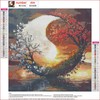 MXJSUA Diamond Painting Adults, Yin Yang Flower Trees, Diamond Painting