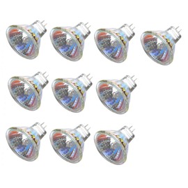 ShuoHui MR11 Halogen Bulbs 12 V 10 W GU4 Bi-Pin Base Spotlight Dimmable Glass Cover 35 mm Diameter Warm White 2700 K (4)