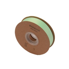 RibFlox Double Side Satin Ribbon, Continuous 20 Yards,Use for Craft Bows Bouquet, Gift Wrapping, Wedding Decoration, Floral Arrangement (Light Green, 1 inch)