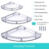 Drizzle Bathroom Corner Shelf Super Clear, Corner Shelves Unbreakable -