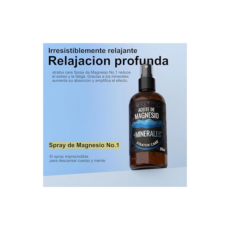 Aceite de magnesio + Minerales | 100% Puro | 250ml