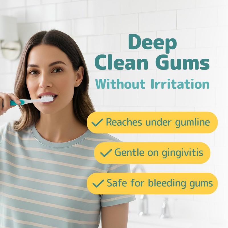NIMBUS Extra Soft Toothbrushes (Regular Size Head), Periodontist Design Tapered
