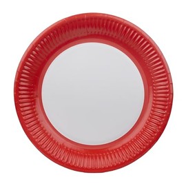 Talking Tables 8 x Red Paper Party Plates, Solid Colour Disposable Round Dishes, BBQs, Picnic, Kids Birthday Bay Shower Supplies 23cm 9inch