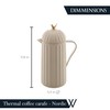 WOLFF 1 Liter White Bird Thermal Coffee Carafe, Plastic Exterior
