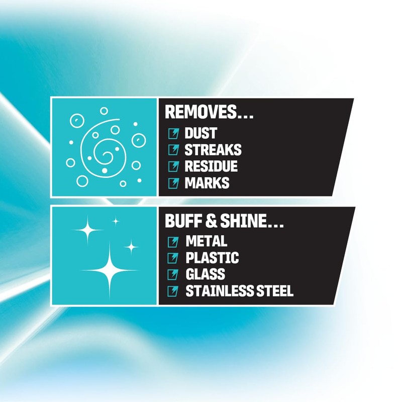 UltraGrime PRO Glass & Stainless Shiny Surface Large Cleaning Cloths