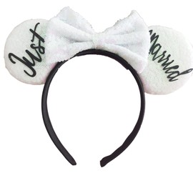 MapleLeaf Diadema nupcial, diadema para novia con lazo de purpurina para boda, despedida de soltera, despedida de soltera, zapatos de novia, Blanco, M