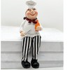 Set of 2 Home Kitchen Decor Chef Figurines Bread &