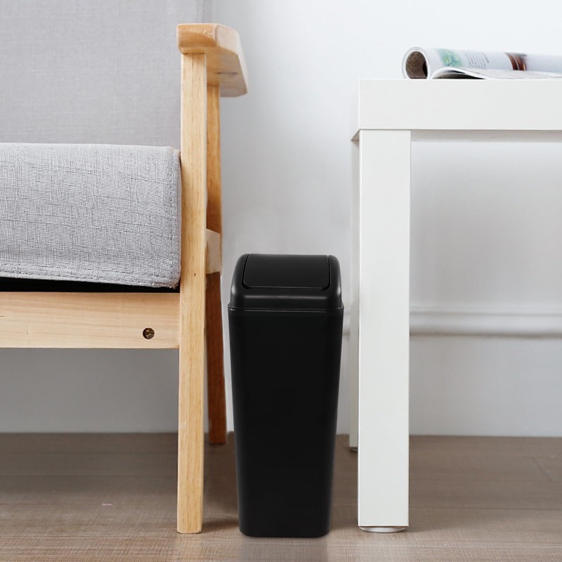 Pekky Plastic Commercial Trash Can, Small Waste Bin 14 Liter