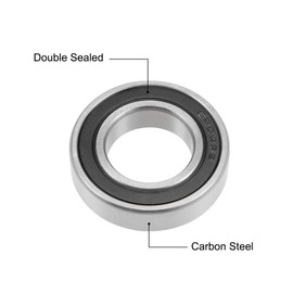 2PCS 6904-2RS 6904RS Deep Groove Rubber Shielded Ball Bearing (20mmx37mmx9mm)