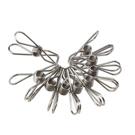 40 x Stainless Steel Clothes Pegs Washing Clothes Pegs Metal Clips