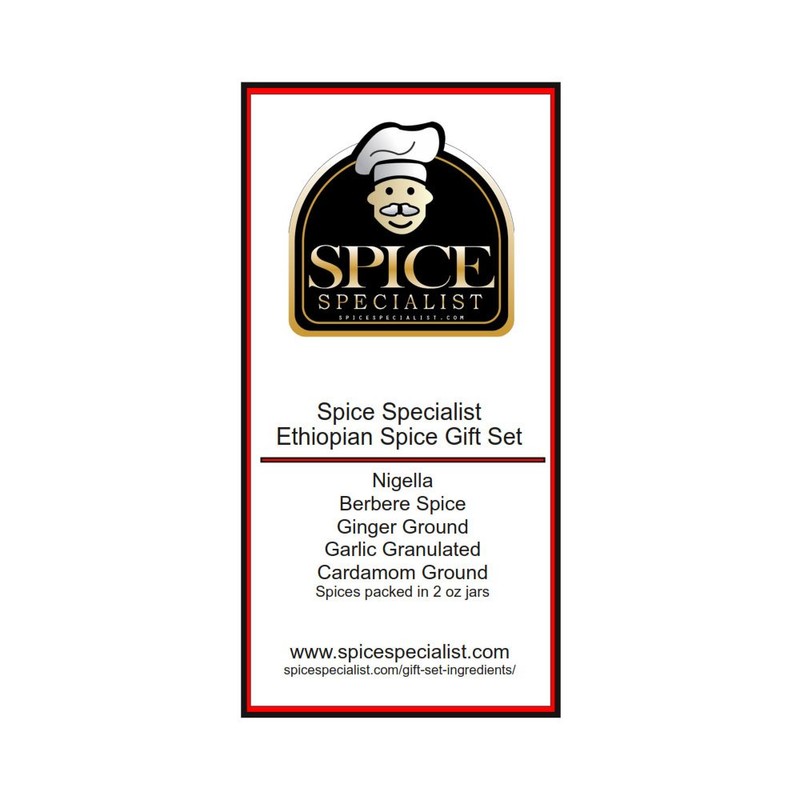 Ethiopian spice set - Contains: 5 Plastic Jars (1 each