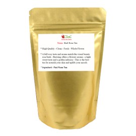 Chinese Tea Culture Red Rose Tea, a full rosy taste and aroma match the visual beauty of rosebuds, flowery aroma, and a golden infusion, nourishing your skin and uplifts your mood, Loose Leaf Tea - 1oz