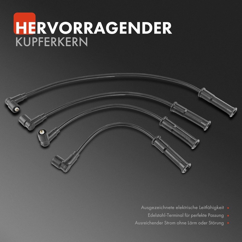 Frankberg 4x Ignition Cable Set Ignition Cable Compatible with Logan