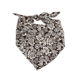 Pet Dog Bandana,1Pcs Cotton Triangle Pet Bib Scarf Black Cashew Flower Pattern Dogs Neckerchief Adjustable Cat Bandana Dog Bandanas for Small Medium Dogs Pets Gifts Party Supplies,63 * 43 * 43cm