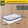 Krüger Husum Enamel Casserole Dish, Oven-Safe up to 250 °C,