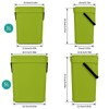 Spesh 2 Pcs (3L+5L) Food Waste Bins Hanging Trash Cans