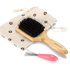 Hair Brush, BESTOOL Small Travel Hair Brush for Women, Men or Children, Boar Bristles Hair Brush for Detangling, Defreezing, Spreading Oil, All Wet or Dry Hair