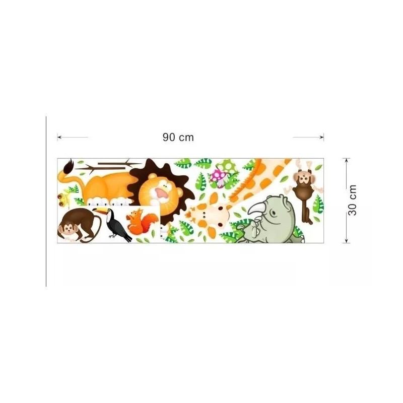 DaraBaby Vinil Decorativo Infantil Animales Salvajes De La Selva Sala