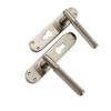 Infinity Decor Satin Nickel Knurled Euro Lever Lock Door Handle