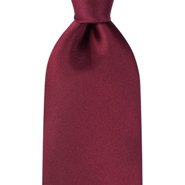 KissTies Mens Extra Long Tie 63'' Burgundy Red Solid Satin Ties For Big N Tall Men